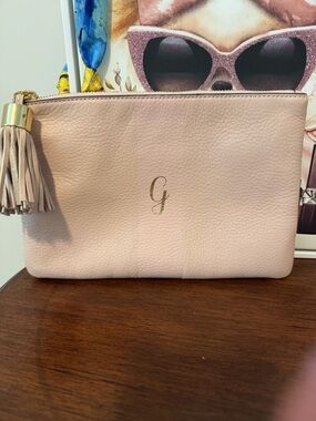 GILI Monogram G Leather Makeup/Clutch Bag